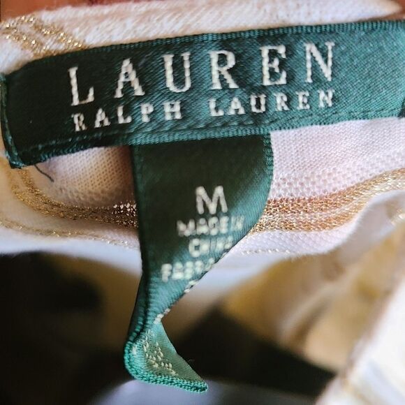 Lauren Ralph Lauren Metallic Striped Top - Picture 6 of 7